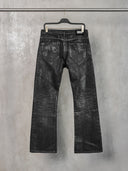 「LUTSER I」DARK-WAXED Creased Skinny Jeans