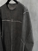 「SANDSTORM」Overdyed Panelled Long-Sleeve T-Shirt