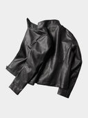 「RED OWL」Sculpted Asymmetric PU Jacket