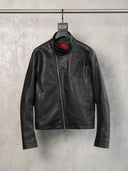 「RED OWL」Sculpted Asymmetric PU Jacket
