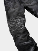「TORNADO II」Washed Grey Selvedge Curved-Leg Jeans