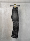 「TORNADO II」Washed Grey Selvedge Curved-Leg Jeans