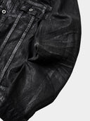 「DIM LIGHT」Coated Creased Slim-Fit Denim Jacket