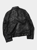 「DIM LIGHT」Coated Creased Slim-Fit Denim Jacket