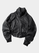 「DARK OPS」 Matte Coated Curved-Sleeve Bomber