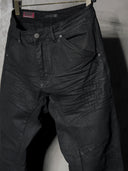 「NESSIE」Waxed Curved-Leg Stretch Jeans