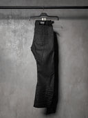 「DARK ROCK」 Deconstructed Waxed Boot-Cut Jeans