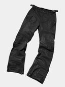「DARK ROCK」 Deconstructed Waxed Boot-Cut Jeans