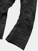 「DARK ROCK」 Deconstructed Waxed Boot-Cut Jeans