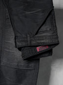 「FOG DEMON」Washed Moleskin Creased Straight-Leg Cargo Pants