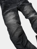 「FOG DEMON」Washed Moleskin Creased Straight-Leg Cargo Pants