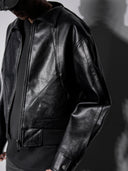 「TORPEDO」Deconstructed Panelled Faux Leather Jacket