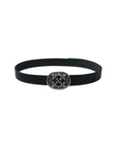 「IRIS」Silver-Plated Iris Leather Belt Set