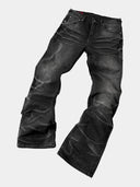 「GHOST CLAWS」 Gradient Whiskered Boot-Cut Jeans