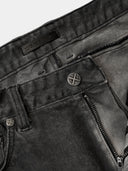 「PUPPET」Deconstructed Spiral Curved-Leg Jeans