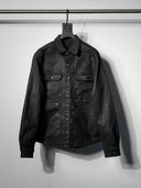 「VENOM」Waxed Structured-Shoulder Denim Shirt