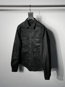 「VENOM」Waxed Structured-Shoulder Denim Shirt