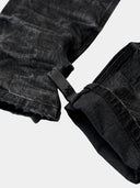 「ABYSM」Blackened Distressed Straight-Leg Jeans