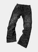 「ABYSM」Blackened Distressed Straight-Leg Jeans
