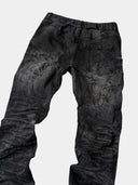 「ABYSM」Blackened Distressed Straight-Leg Jeans