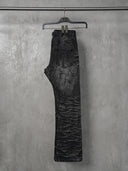 「ABYSM」Blackened Distressed Straight-Leg Jeans