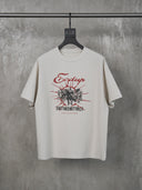 「WAR HORSE」Ecru Washed Graphic Tee