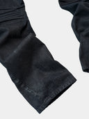 「LECTION」Laser-Patterned Waxed Spiral Jeans