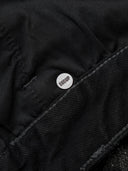 「NIGHTMARE」Silver-Waxed Stretch Curved-Leg Jeans