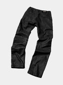 「NESSIE」Waxed Curved-Leg Stretch Jeans