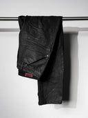 「NESSIE」Waxed Curved-Leg Stretch Jeans