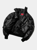 「BLACK MIRROR」Radiating Panel Stand-Collar Down Jacket