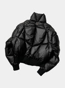 「BLACK MIRROR」Radiating Panel Stand-Collar Down Jacket