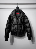「BLACK MIRROR」Radiating Panel Stand-Collar Down Jacket