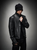「BULL OF HEAVEN」 Buffalo-Grain Curved-Sleeve Jacket