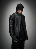 「BULL OF HEAVEN」 Buffalo-Grain Curved-Sleeve Jacket