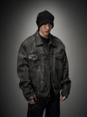 「POISON」Botanical-Dyed Denim Jacket