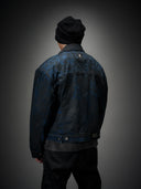 「POLAR NIGHT」Gradient Waxed Deconstructed Denim Jacket