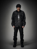 「VENOM」Waxed Structured-Shoulder Denim Shirt