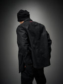 「VENOM」Waxed Structured-Shoulder Denim Shirt