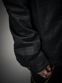 「VENOM」Waxed Structured-Shoulder Denim Shirt