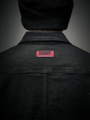 「VENOM」Waxed Structured-Shoulder Denim Shirt