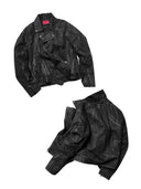 「DARK HALBERD」Waxed Twill Biker Jacket
