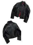 「BULL OF HEAVEN」 Buffalo-Grain Curved-Sleeve Jacket