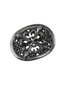 「IRIS」Silver-Plated Iris Leather Belt Set