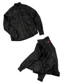 「VENOM」Waxed Structured-Shoulder Denim Shirt