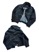 「POLAR NIGHT」Gradient Waxed Deconstructed Denim Jacket